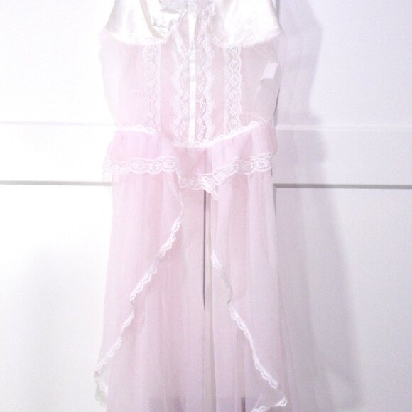 Vintage Nan Flower Satin/Nylon Nightgown - L - Picture 2 of 9